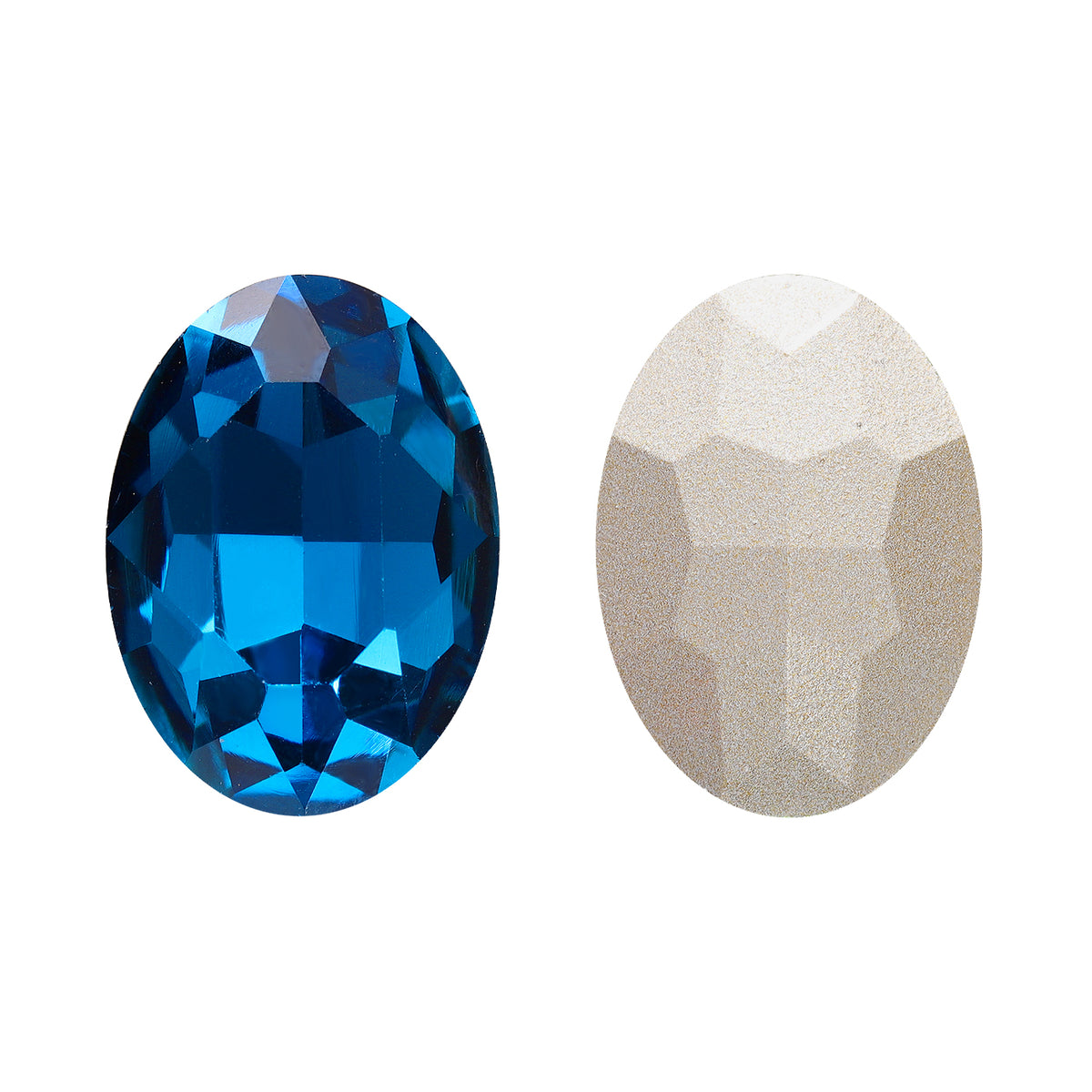 Indicolite Oval Shape High Quality Glass Pointed Back Fancy Rhinestones