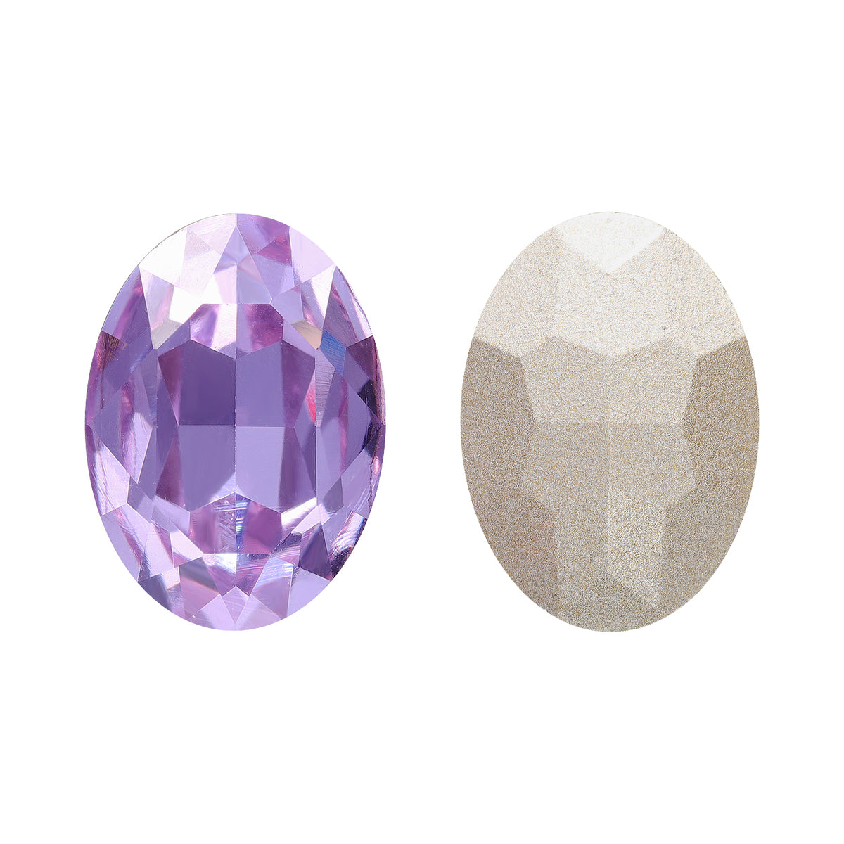 Violet Oval Shape High Quality Glass Pointed Back Fancy Rhinestones