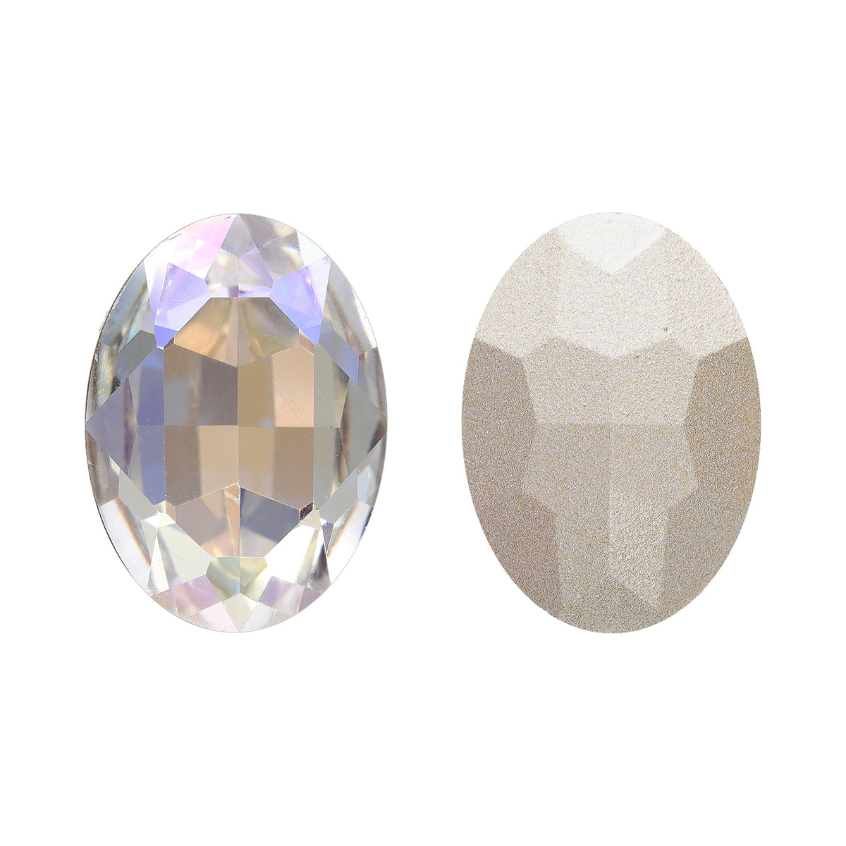 Moonlight Oval Shape High Quality Glass Pointed Back Fancy Rhinestones