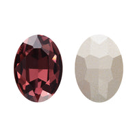 Burgundy Oval Shape High Quality Glass Pointed Back Fancy Rhinestones