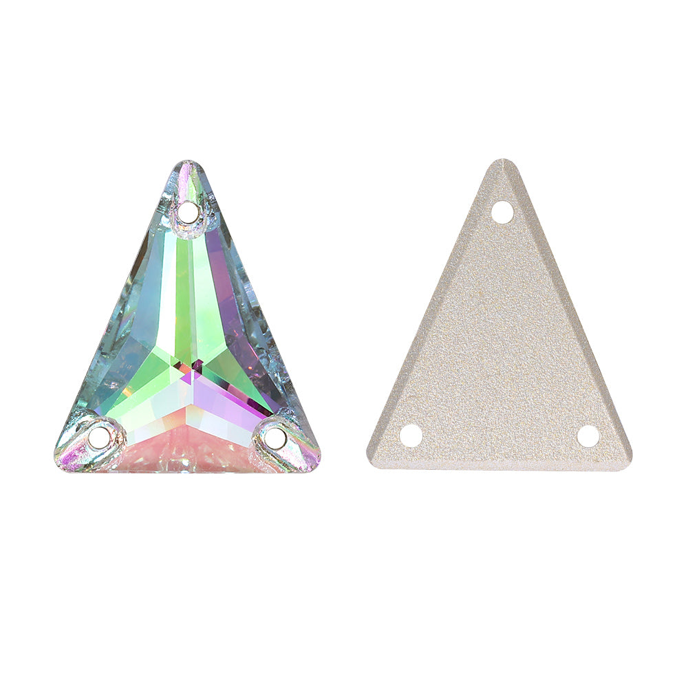 Slim Triangle Shape Crystal Phantom High Quality Glass Sew-on Rhinestones WholesaleRhinestone