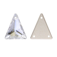 Slim Triangle Shape Silver Shade High Quality Glass Sew-on Rhinestones