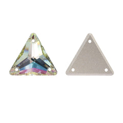 Luminous Green Triangle Shape High Quality Glass Sew-on Rhinestones WholesaleRhinestone