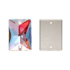 Light Crystal AB Rectangle Shape High Quality Glass Sew-on Rhinestones WholesaleRhinestone