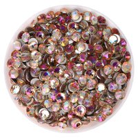 Cherry Blossom Pink Glass FlatBack Rhinestones Silver Back WholesaleRhinestone