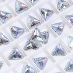 Crystal Transmission Triangle Shape High Quality Glass Sew-on Rhinestones WholesaleRhinestone