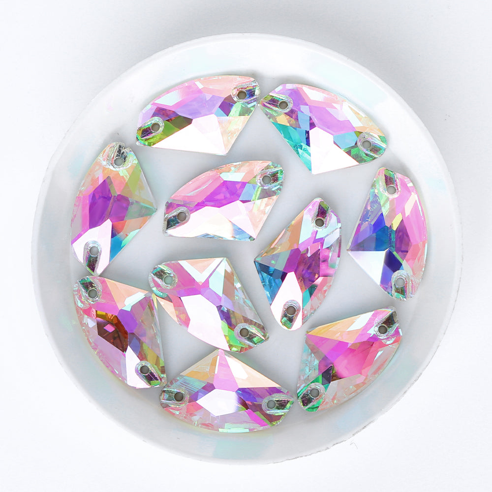 Crystal Phantom Galactic Shape High Quality Glass Sew-on Rhinestones