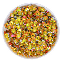 Citrine Light Glass FlatBack Rhinestones Silver Back WholesaleRhinestone