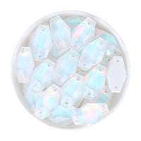 Crystal AM Hexagon Shape High Quality Glass Sew-on Rhinestones