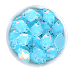 Aquamarine AM Lemon Shape High Quality Glass Sew-on Rhinestones