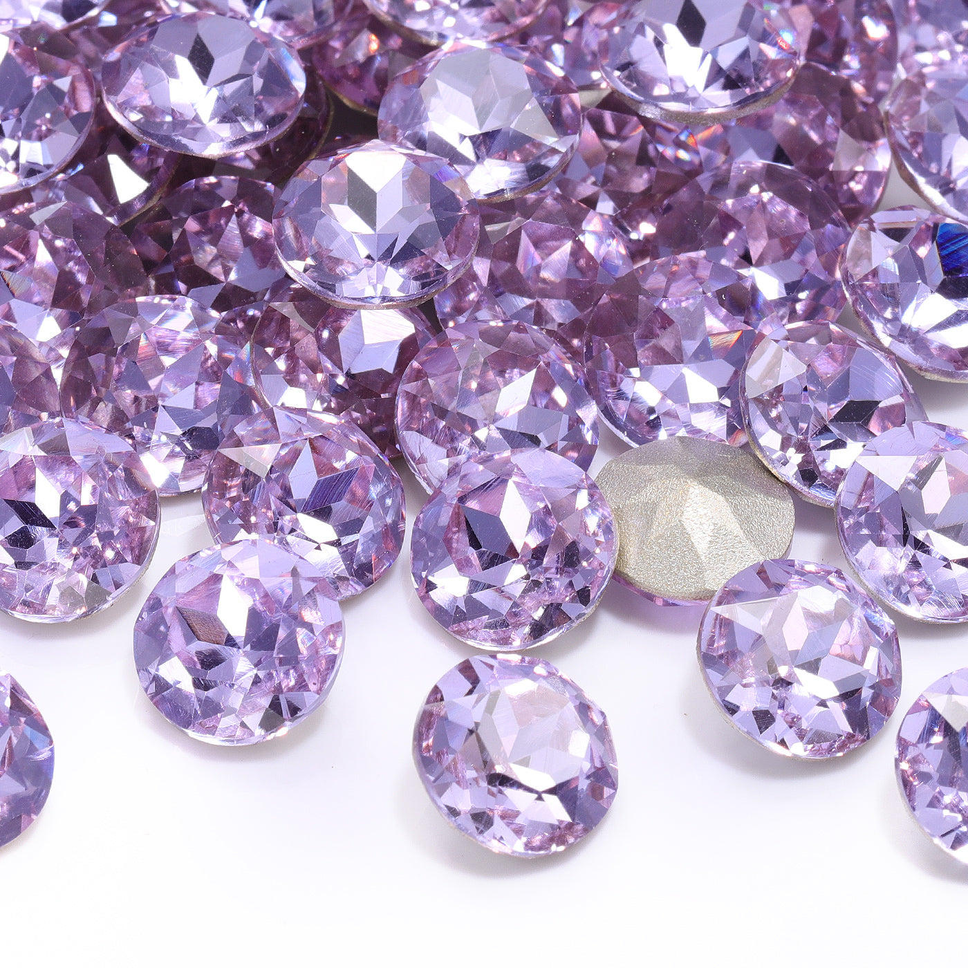 Violet Gemstone Flower Shape High Quality Glass Pointed Back Fancy Rhinestones