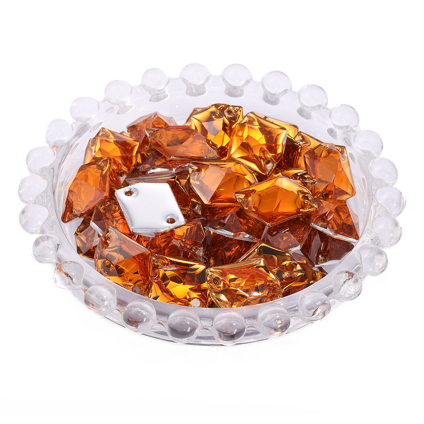 Cosmic Orange Resin Sew-on Rhinestones For Dance Costume