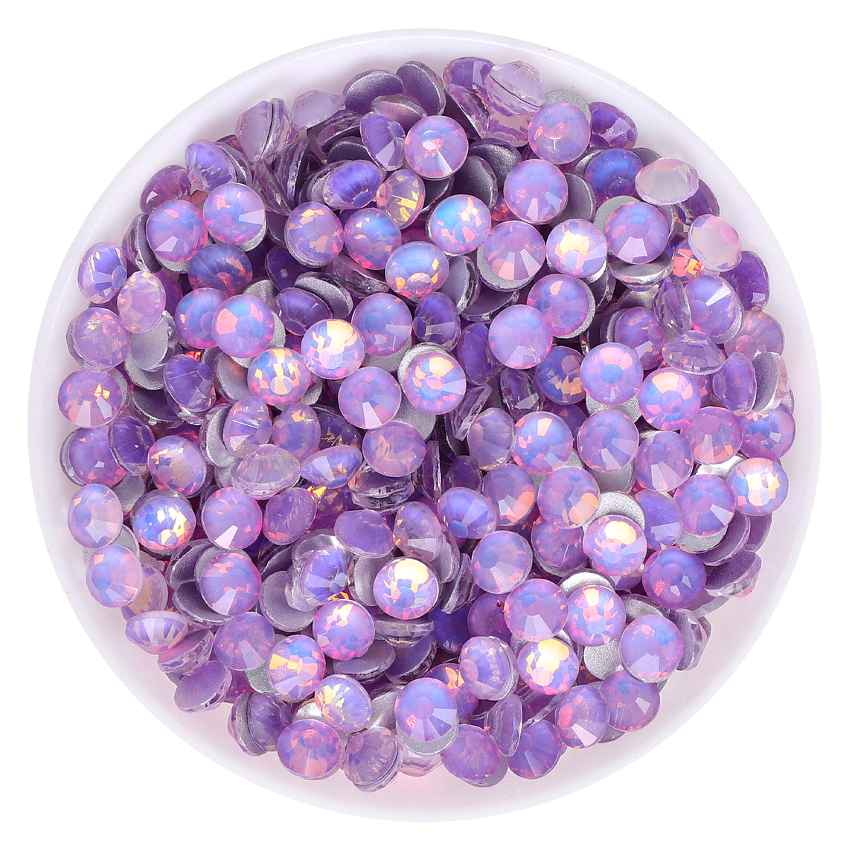 Flashing Light Violet Glass FlatBack Rhinestones Silver Back WholesaleRhinestone