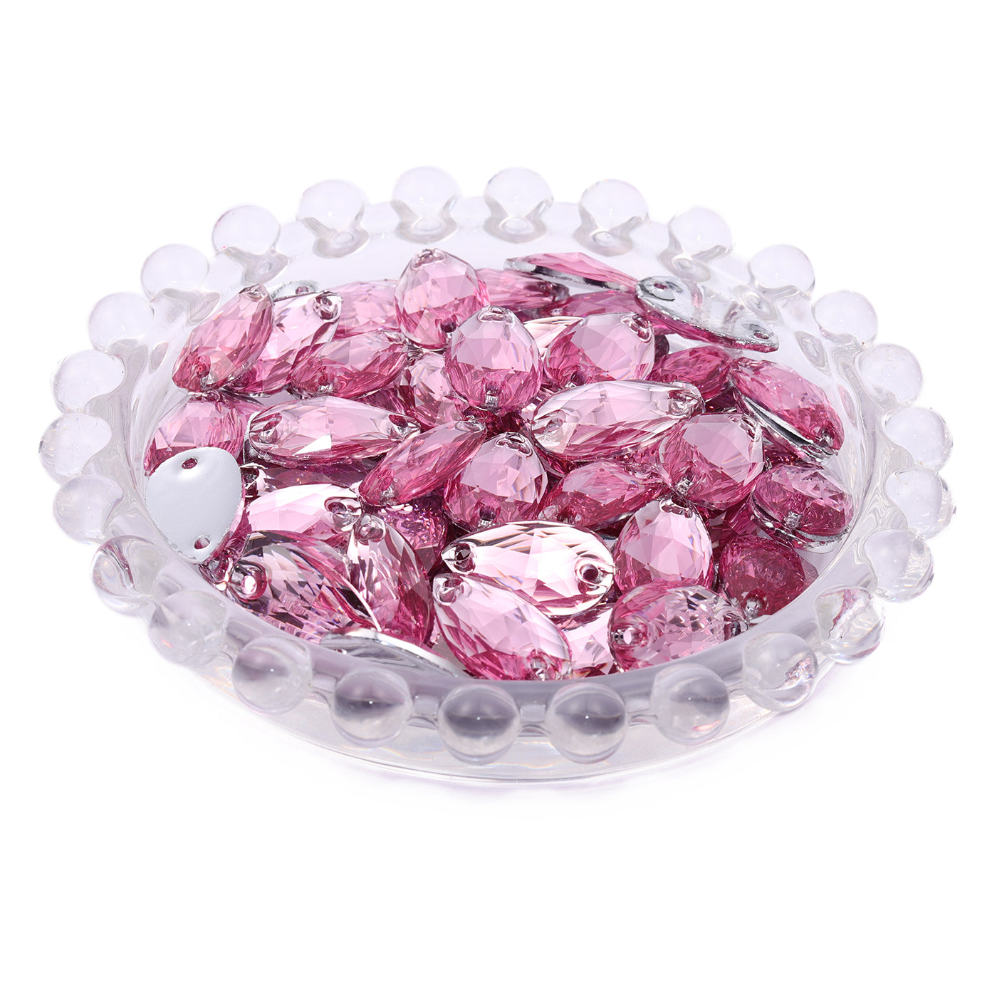 Drop Pink Resin Sew-on Rhinestones For Dance Costume