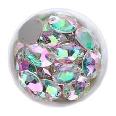 Crystal Phantom Oval Shape High Quality Glass Sew-on Rhinestones