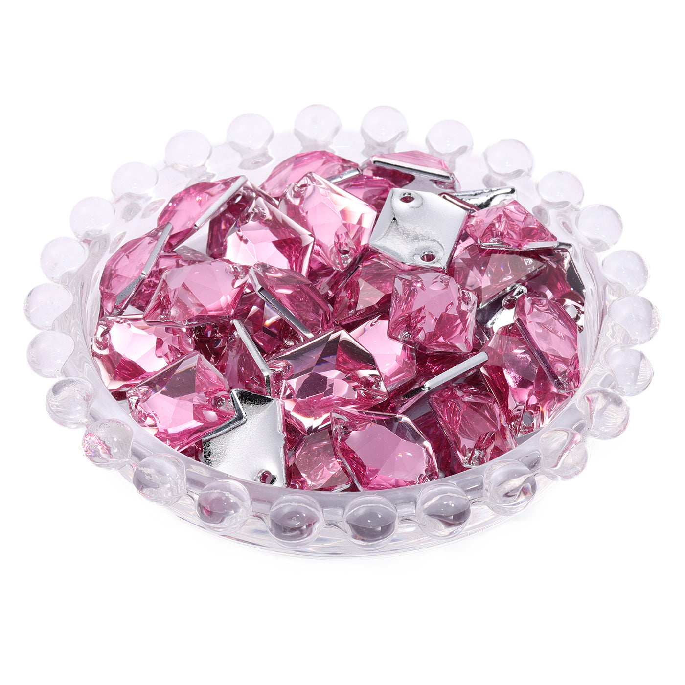 Cosmic Pink Resin Sew-on Rhinestones For Dance Costume