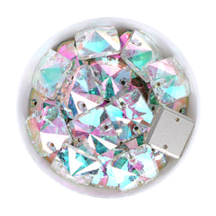 Crystal Phantom Rivoli Square Shape High Quality Glass Sew-on Rhinestones