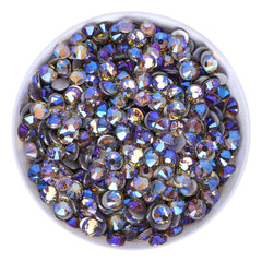 Purple Topaz Light Glass Flat Back Rhinestones Silver Back