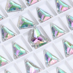 Slim Triangle Shape Crystal Phantom High Quality Glass Sew-on Rhinestones WholesaleRhinestone