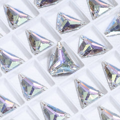 Slim Triangle Shape Crystal Transmission High Quality Glass Sew-on Rhinestones WholesaleRhinestone