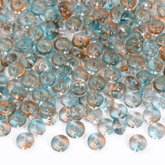 TMTG010 Transparent Candy Series Lucky Buckle Shape Glass Seed Beads