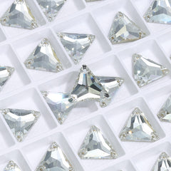 Silver Shade Triangle Shape High Quality Glass Sew-on Rhinestones WholesaleRhinestone