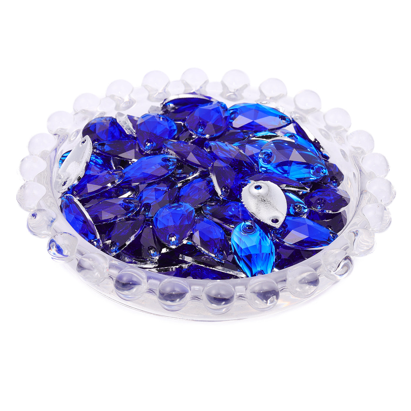 Drop Sapphire Resin Sew-on Rhinestones For Dance Costume