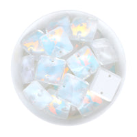 Crystal AM Rivoli Square Shape High Quality Glass Sew-on Rhinestones WholesaleRhinestone