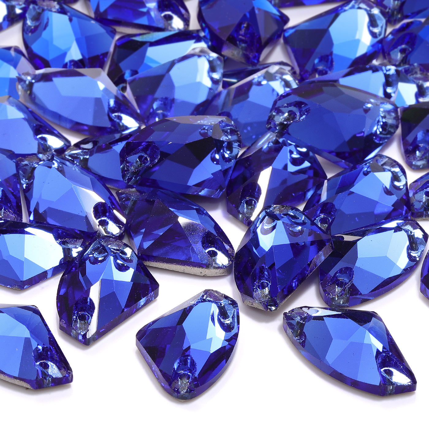 Sapphire Galactic Shape High Quality Glass Sew-on Rhinestones