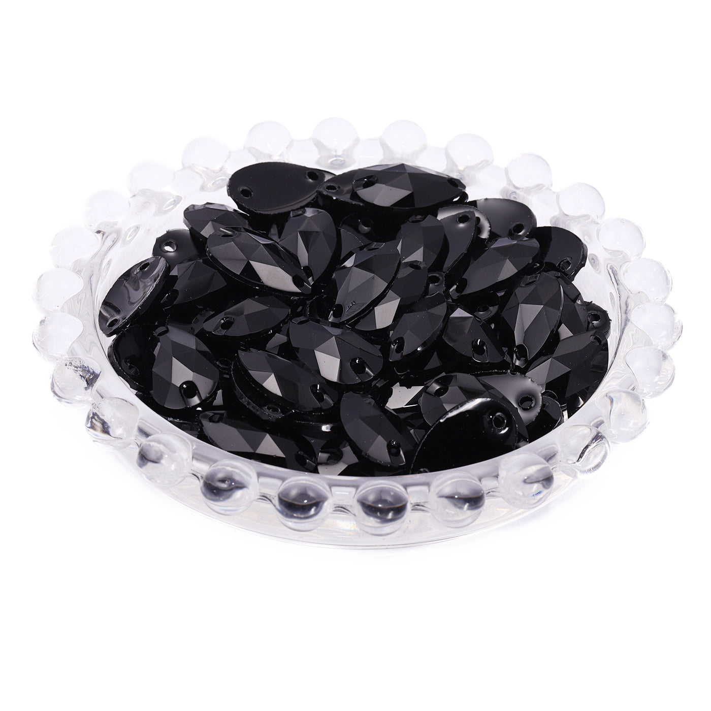 Drop Black Resin Sew-on Rhinestones For Dance Costume