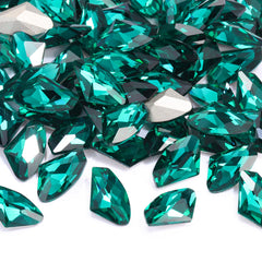 Emerald Galactic Shape High Quality Glass Pointed Back Fancy Rhinestones