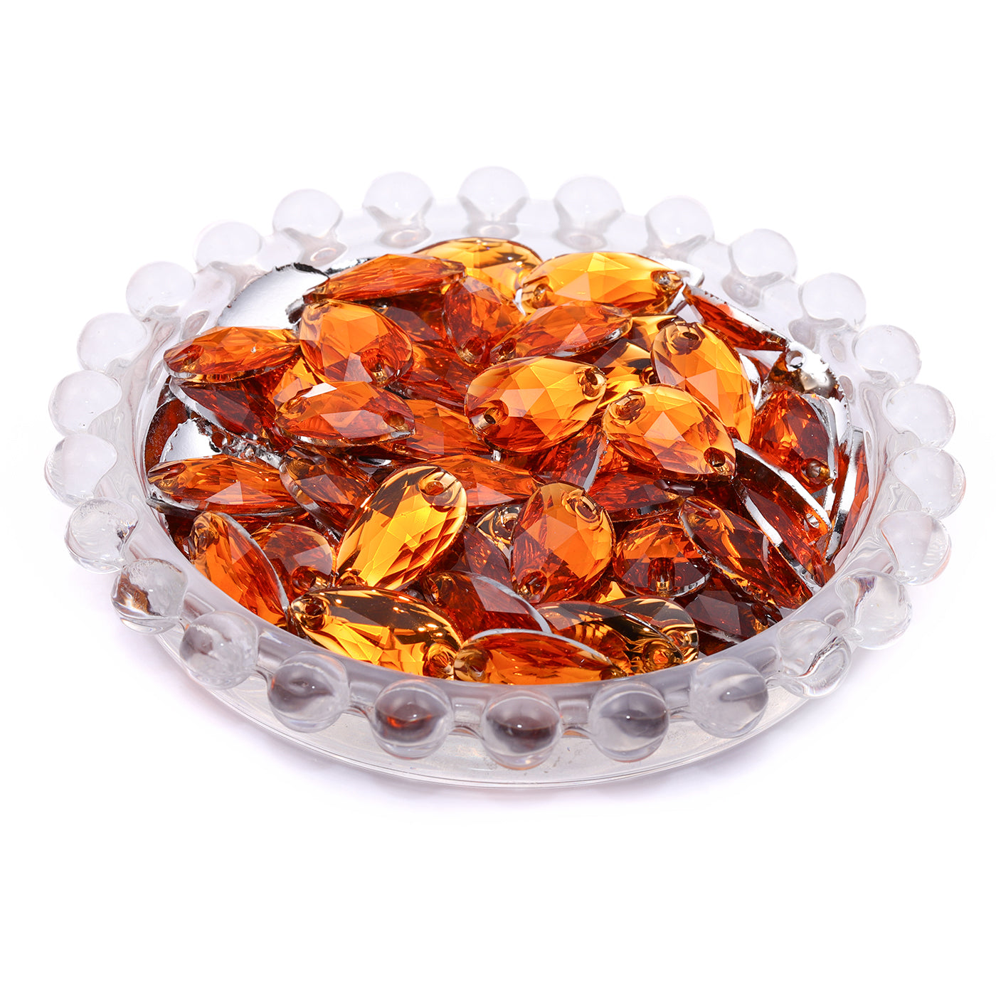 Drop Orange Resin Sew-on Rhinestones For Dance Costume