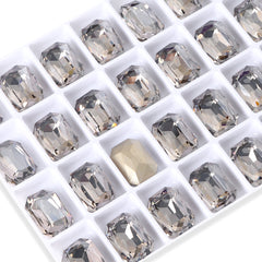 Satin Thin Octagon Shape High Quality Glass Pointed Back Fancy Rhinestones