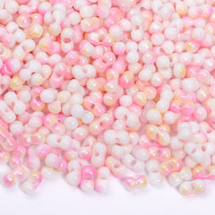 RNB013 Rainbow Effect Peanut Beads Shape Glass Seed Beads