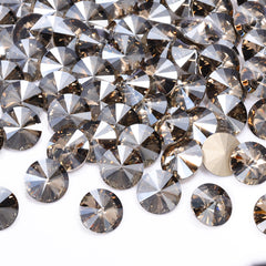 Satin Rivoli Shape High Quality Glass Pointed Back Fancy Rhinestones