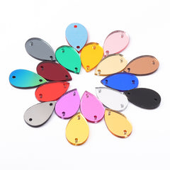 Drop Shape Multi Colours Acrylic Sew-On Mirror til dansekostume