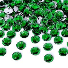 Rivoli Dark Green Resin Sew-on Rhinestones For Dance Costume