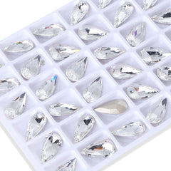 Crystal Teardrop Shape High Quality Glass Pointed Back Fancy Rhinestones