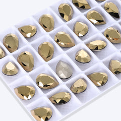 Dorado Pear Shape High Quality Glass Pointed Back Fancy Rhinestones