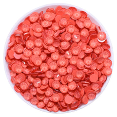 Neon Coral Red Glass FlatBack Neon Rhinestones