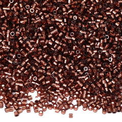 Transparent Silver-lined Brown Color Hight Quality Glass Cylinder Seed Beads 1.6 MM Size GY2011