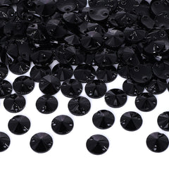 Rivoli Black Resin Sew-on Rhinestones For Dance Costume