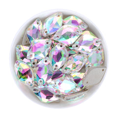 Crystal Phantom Lemon Shape High Quality Glass Sew-on Rhinestones