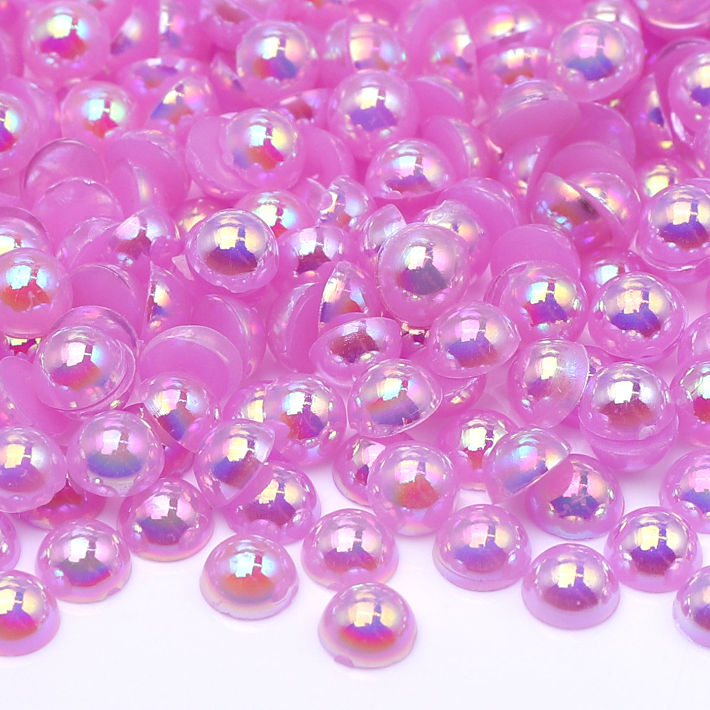 Lavender AB Resin Flat Back Pearls Multi Sizes