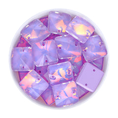 Lavender AM Rivoli Square Shape High Quality Glass Sew-on Rhinestones