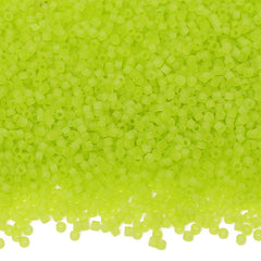 Transparent Frost Chartreuse Color Hight Quality Glass Cylinder Seed Beads 1.6 MM Size BS1021