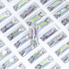 Crystal Transmission Cosmic Baguette Shape High Quality Glass Sew-on Rhinestones