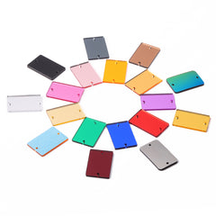 Rectangle Shape Multi Colors Acrylic Sew-on Mirror For Dance Costume