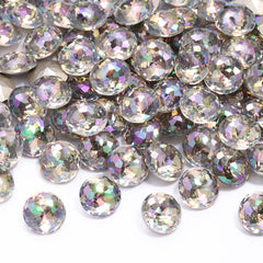 Ghost Light Dome Round Shape High Quality Glass Pointed Back Fancy Rhinestones