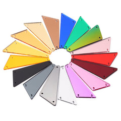 Forma de trapezoides oblíquos Multi-Colors ACRYLIC Sew-On Mirror para fantasia de dança